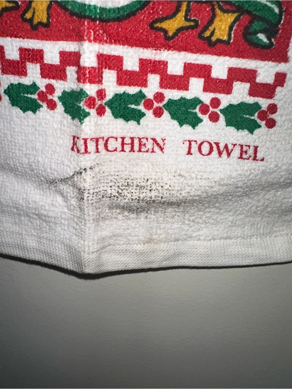 Vtg 6pc Cotton Christmas Kitchen Towel Lot